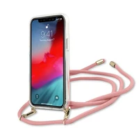 Guess GUHCP12SCRTVSPI iPhone 12 mini 5.4" rožinis/rožinis kietas dėklas Script Vintage