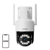 ZOSI C296 WiFi 8MP dviguba Pan Tilt IP66 lauko kamera + 32GB microSD kortelė