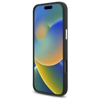 Mercedes MEHMP16L23SUGDK iPhone 16 Pro 6.3" juodas kietasis dėklas silikoninis su toniniu logotipu ir medžio raštu Magnetinis (MagSafe)