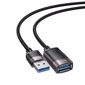 YESIDO LAIDAS GS26 USB MALE-USB FEMALE 1,5M USB 2.0 juodas