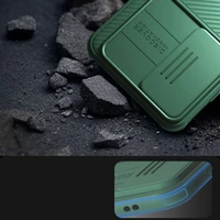 Nillkin CamShield Pro dėklas Samsung Galaxy A55 su kameros dangteliu - juodas