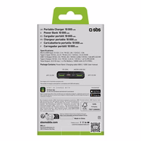 Išorinė baterija SBS TTBB10000FASTPD20K 10000 mAh 20W su Power Delivery - juoda