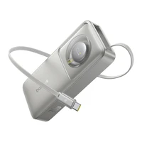 Išorinė baterija Baseus OS Free2Pull 10000mAh 30W + laidas (pilka)