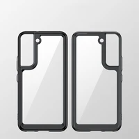 Outer Space dėklas Samsung Galaxy S22 + (S22 Plus) kietas dangtelis su geliniu rėmu juoda