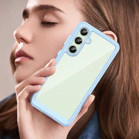 Kosmoso dėklas su gelio rėmu Samsung Galaxy S24 FE - mėlynas