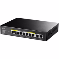 Cudy GS1010PE tinklo komutatorius Gigabit Ethernet (10/100/1000) Maitinimas per Eternetą (PoE) Juoda