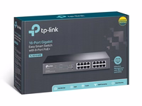 TP-Link TL-SG1016PE Valdomas L2 Gigabit Ethernet (10/100/1000) Maitinimas per Eternetą (PoE) 1U Juoda