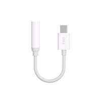 Dudao garso adapteris ausinėms iš USB Type C į mini jack 3.5 mm baltas (L16CPro white)