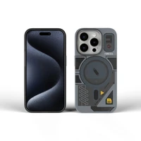 FORCELL F-PROTECT Levels su dvigubo sluoksnio 4D technologija, karinio kritimo testuotas, suderinamas su MagSafe IPHONE 16 PLUS kibernetinis pilkas