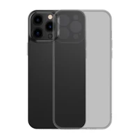 Baseus matinio stiklo dėklas iPhone 13 Pro kietas dėklas su geliniu rėmeliu juodas (ARWS000401)