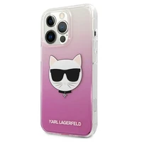 Karl Lagerfeld Choupette galvos dėklas telefonui iPhone 13 Pro Max – rožinis