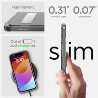 Spigen Ultra Hybrid S Magnetinis dėklas telefonui su stovu iPhone 15 - Juodas