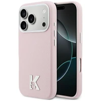 KARL LAGERFELD case for IPHONE 17 Pro Max compatible with MagSafe KLHMP17X5PGFKHGP (PU FW W/ KHead Logo) pink