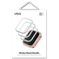 Rėmelis Uniq Moduo 3in1 dėklui Apple Watch 4/5/6/7/8/SE/SE2 40/41mm - šalavijo, alyvinė, balta