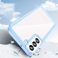 Outer Space dėklas telefonui Samsung Galaxy S23+ su lanksčiu rėmeliu mėlynas