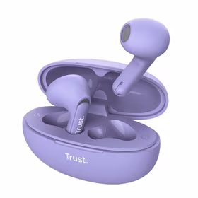 Trust Yavi - belaidis Earbuds Bluetooth TWS with Charging dėklas & ENC (violetinis)