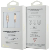 "Guess Ebossed" logotipas USB-C / "Lightning" 1,5 m ilgio greito įkrovimo kabelis - auksinis