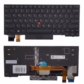 Klaviatūra LENOVO Thinkpad X13, su pašvietimu, su trackpoint, US