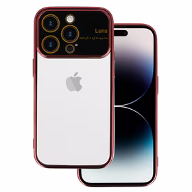 Dėklas telefonui su elektro lęšiu Iphone XR vyšninė