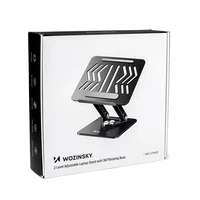 Wozinsky WRS-CPY84SB 360 aliuminis nešiojamojo kompiuterio ir planšetės stovas + nemokamas išmaniojo telefono stovas - juodas