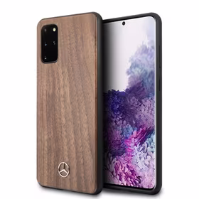 Mercedes Wood Line Walnut dėklas telefonui Samsung Galaxy S20+ – rudos spalvos