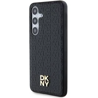 DKNY Odinis raštas metalo logotipas MagSafe dėklas telefonui skirtas Samsung Galaxy S24 - juodas