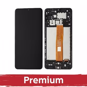 Ekranas skirtas Samsung A125 A12 juodas su rėmeliu OEM