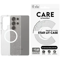 CARE by PanzerGlass Flagship Urban Combat StarLight Baltas QI dėklas Samsung Galaxy S25 Ultra - Permatomas