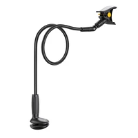 Joyroom JR-ZS389 laikiklis su lanksčia rankena stalui telefonui - juodas