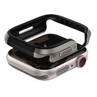 Uniq dėklas Valencia Apple Watch Series 46mm sidabrinis/titano sidabrinis