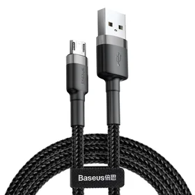 Baseus kabelis Cafule USB - microUSB 0,5 m 2,4A pilkas-juodas