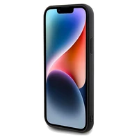 Guess Sequin Script Metal dėklas telefonui iPhone 12/12 Pro - juodas