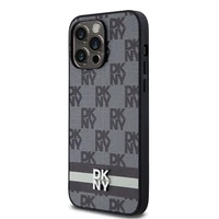 DKNY Odinis languotas mono raštas ir spausdintos juostos dėklas telefonui iPhone 14 Pro Max - juodas