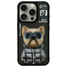 NIMMY dėklas COOL&CUTE 2.0 Šuo IPHONE 15 Pro juodas