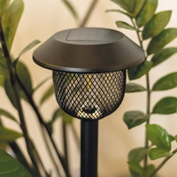 Forever Light Solar LED Lempa Steel Post SUNARI FLS-30 juodas