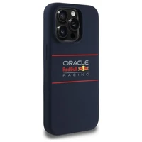 RED BULL dėklas telefonui IPHONE 15 Pro suderinamas su MagSafe RBHMP15L24SIHSRV (Silikoninis horizontalus centrinis logotipas) tamsiai mėlyna