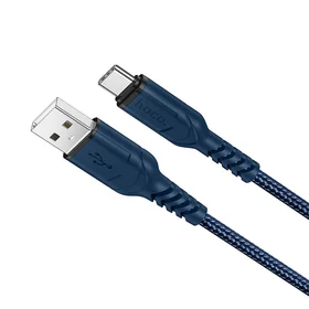 Kabelis USB A į USB C Hoco QC 3A 1 m X59 mėlynas
