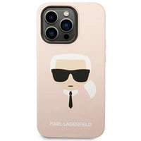 Karl Lagerfeld KLHCP14XSLKHLP iPhone 14 Pro Max 6.7 "kietasis dėklas rožinis / rožinis silikoninis Karl`s Head