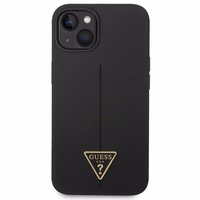 Guess GUHCP14MSLTGK iPhone 14 Plus 6.7 "juodas/juodas kietas dėklas Silicone Triangle