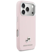 Karl Lagerfeld case for iPhone 17 Pro 6,3" HC MAGSAFE PU FW W/ K&C HEAD PIN PINK