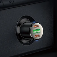 Automobilinis įkroviklis Hoco NZ6 PD45W 2xType-C/1xUSB-A juodas