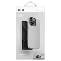 Uniq Lino Hue Magnetinis įkrovimo dėklas telefonui iPhone 15 Pro Max - šviesiai pilka