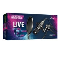 ART kondensatorinis mikrofonas su štaltu su diafragma AC-03 juodas