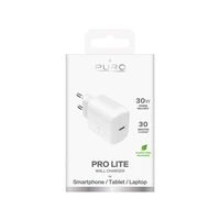 Puro PROLITE 30W sieninis įkroviklis USB-C - baltas