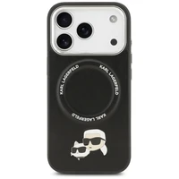 Karl Lagerfeld Karl & Choupette Pins MagSafe dėklas telefonui iPhone 17 Pro Max - juodas