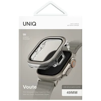 Uniq Voute dėklas su grūdintu stiklu Apple Watch Ultra 49 mm - sidabrinis