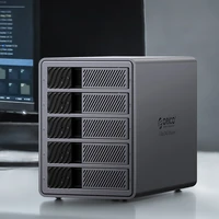 "Orico" 9858T3 5 didelių DAS sprendimų "ProThunder" diskų masyvas su "Thunderbolt 3" 5 x 2,5"/3,5" SATA HDD/SSD - pilkas