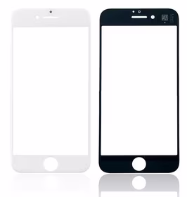 LCD stikliukas Apple iPhone 8/SE 2020 su rėmeliu ir OCA baltas V2 ORG