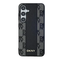DKNY Odinis langeliais raštuotas magnetinis dėklas Samsung Galaxy S24+ - juodas