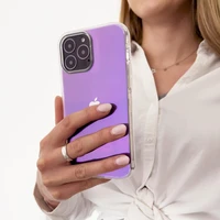 Aurora Case dėklas telefonui iPhone 12 gelinis neoninis violetinis